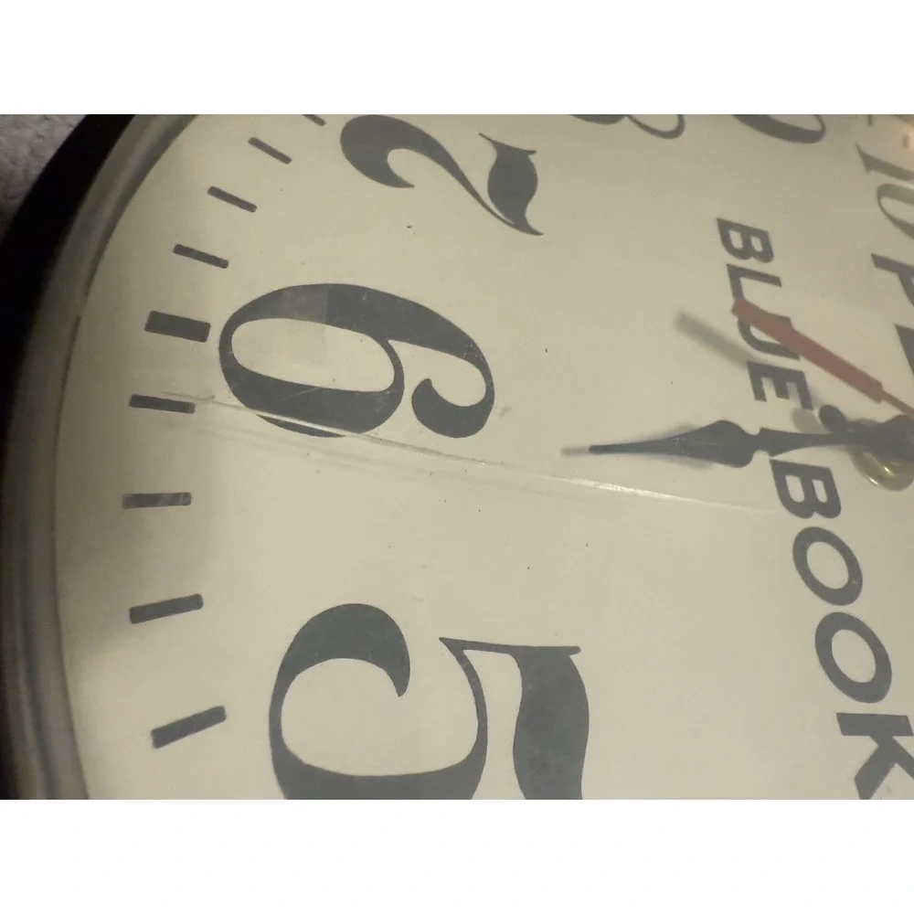 Vintage Petter Blue Book Wall Clock Automotive 12